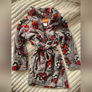 Nickelodeon Gray and Red Plush Fabric